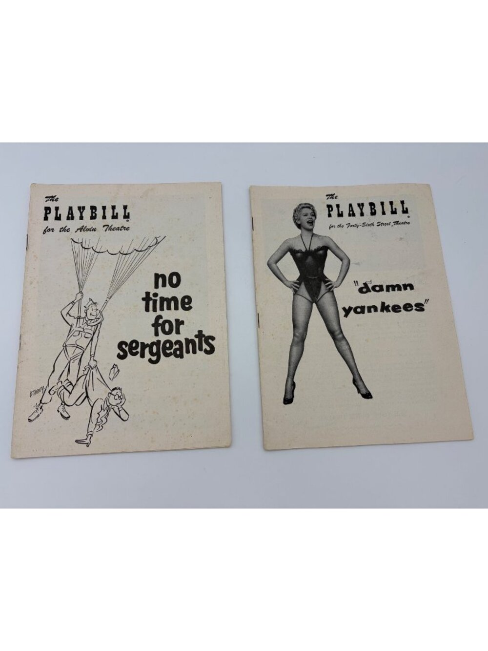 1956-57 Broadway Playbill Pair Damn Yankees No Time for Sergeants Don Knotts NYC - Picture 1 of 10